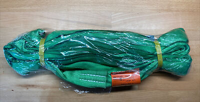 #ad DD Sling Supply 10#x27; GREEN Endless Round Lifting Sling Crane Rigging Recovery