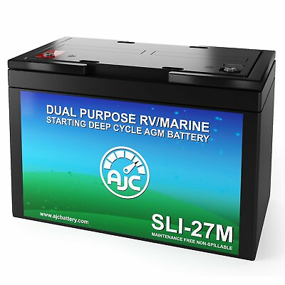 #ad AJC Group 27M Dual Purpose Starting and Deep Cycle Marine and Boat Battery