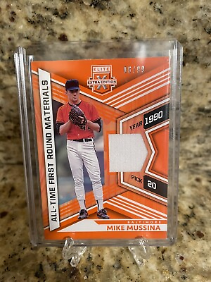 #ad 2021 Elite Extra All Time 1st Round Material Orange Mike Mussina Relic Card 99 $13.75