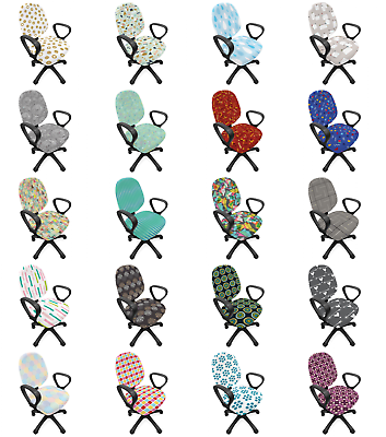 #ad Ambesonne Surreal Abstract Office Chair Slipcover Protective Stretch Cover