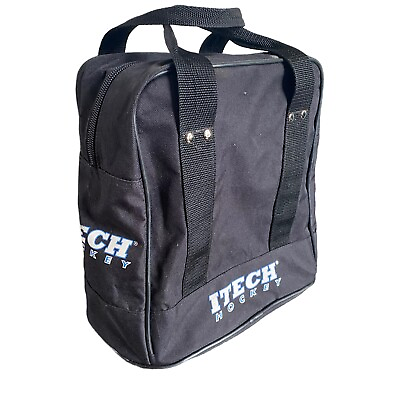 #ad iTech Hockey Bag Black Gear Nylon Puck Carry Handles Coaching Coach Tote