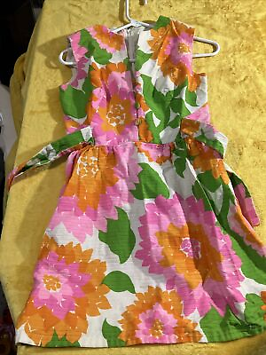 #ad Vintage 60s 70s Malia Honolulu Floral Dress Large Flowers Fit and Flare