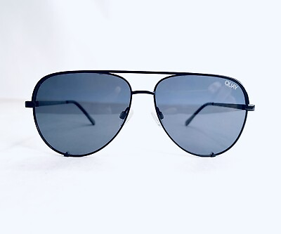 #ad Quay Australia Black Aviator Sunglasses Black Polarized Lens High Key Mini