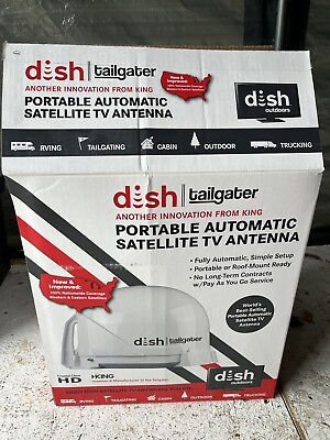 #ad Dish Tailgater King 4 Portable Satellite Antenna RV White Easy Carry