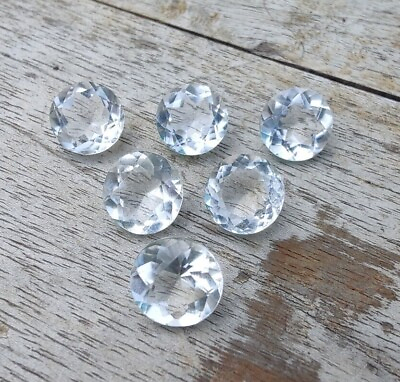 #ad Top Quality Crystal Quartz Cut Stone Round Shape Calibrated Sizes Loose Gemstone