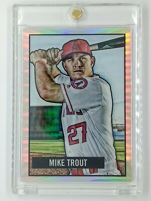 #ad 2017 17 Bowman Chrome 1951 Reproductions Mike Trout #9 Angels