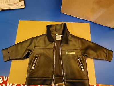 #ad BOYZ by Nannette Jacket Size 3 6 Months Faux Leather Motorcycle Jacket ADORABLE