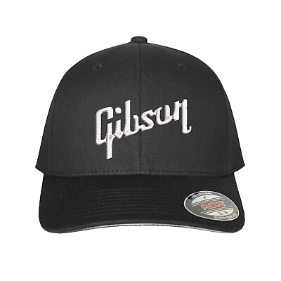 #ad Gib s on Logo Embroidered Flexfit Hat Flat or Curved Musician Artist Guitar Gift