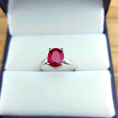 #ad Genuine Natural Ruby Ring Vintage Handmade Dainty Halo Cluster Gemstone jewelry