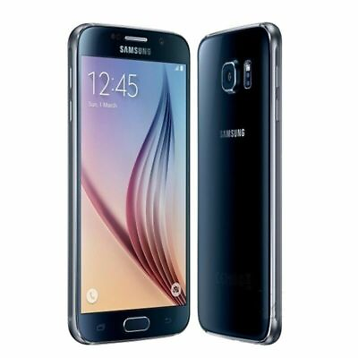 #ad Samsung Galaxy S6 SM G920P Sprint Only 32GB Black Good Light Burn