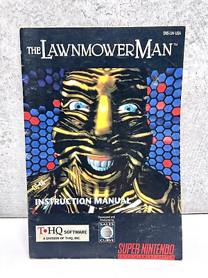#ad The LAWNMOWER MAN Super Nintendo Instruction Manual SNS LW USA Only Listing RARE