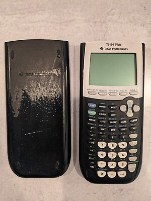 #ad Texas Instruments TI 84 Plus Graphing Calculator With Cover Pre Owned Works