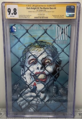 #ad DARK KNIGHT 3 THE MASTER RACE 4 CGC SS 9.8 3X SIGNED LEE SINCLAIR amp; WILLIAMS