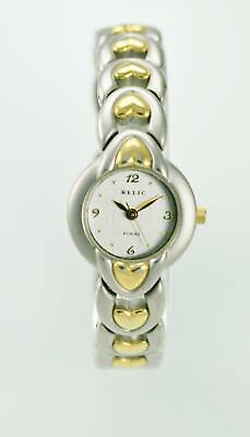 #ad Relic Womens Watch Stainless Steel Silver Gold 30m Water Resist Battery Quartz