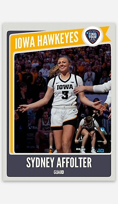 #ad Sydney Affolter Iowa FINAL FOUR Basketball Card Limited Print Run PRE ORDER