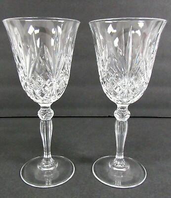 #ad RCR Lorren Home Trends Melodia Crystal Wine Glass Set of 2