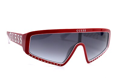 #ad NEW GUESS GU7695 S S 66B RED GREY LENS AUTHENTIC SUNGLASSES 62 18