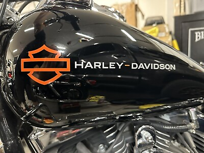 #ad 2 Harley Davidson Tank Decals Stickers Fits Dyna Sportster Street Glide $17.99