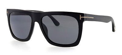 #ad TOM FORD Morgan TF513 02D 57mm Matte Black Polarized Sunglasses Italy Unisex