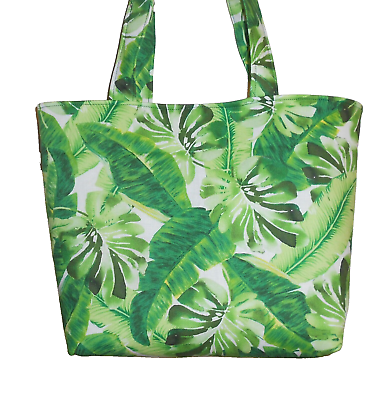 #ad Handmade Beautiful Bright Green Palm Leaves Tote Purse Bag