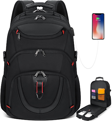 #ad quot;Ultimate Waterproof Laptop Backpack: TSA Friendly USB Charging Port Extra Lar
