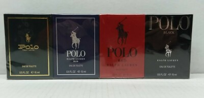 #ad Ralph Lauren Polo Variety 4 Piece Mini Gift Set Black Blue Red amp; Polo