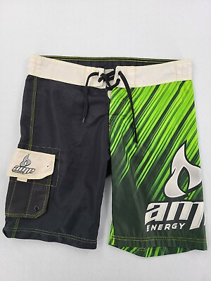 #ad MOUNTAIN DEW AMP MENS Swim GREEN Shorts Trunks BOARDSHORTS Hawaiian SIZE 30