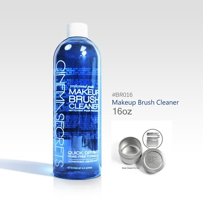 #ad Cinema Secrets Makeup Brush Cleaner 16 fl oz plus 2 fl oz Brush Cleansing Tin