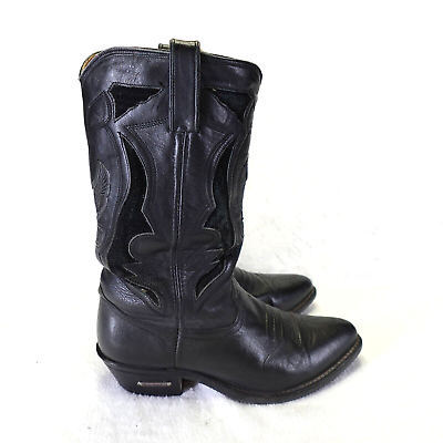 #ad Mens Harley Davidson Western Cowboy Boot Mens 10 M Black Leather 98426 96VM USA