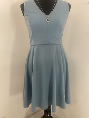#ad Hamp;M Turquoise dress Medium Size Summer Dress Light Used A line Tea Length