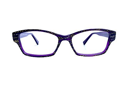 #ad New Jean Lafont Purple Clear Gold Cat Eye Eyeglasses France Lin 7021 53 16 138