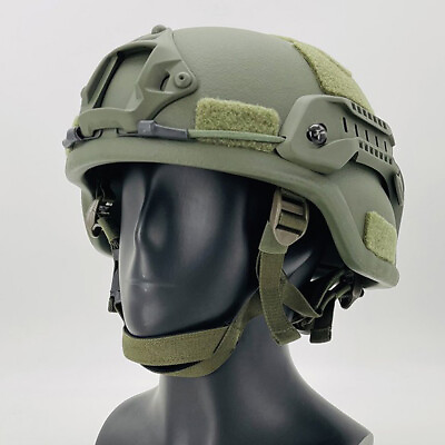 #ad Tactical PE Bullet Proof Helmet Level 3A Ballistic IIIA Helmet for 54 62cm head