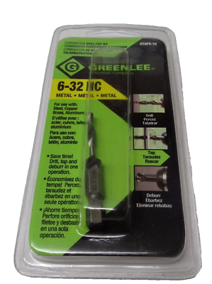 #ad Greenlee Drill Tap Bit 6 32 #DTAP 6 32 NEW Drill tap debur