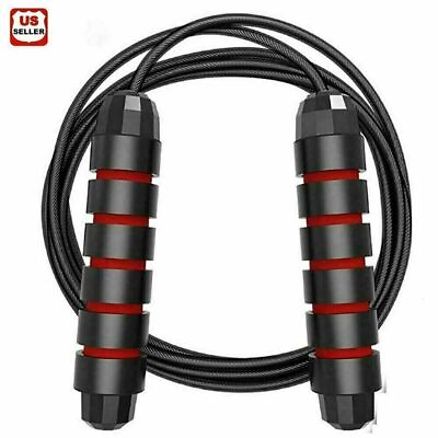 #ad Jump Rope Gym Aerobic Exercise Boxing Skipping Adjustable Bearing Speed Fitness