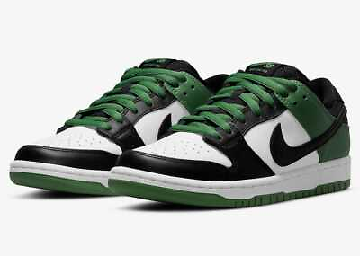 #ad BQ6817 302 Nike SB Dunk Low Pro Black and Classic Green Men#x27;s