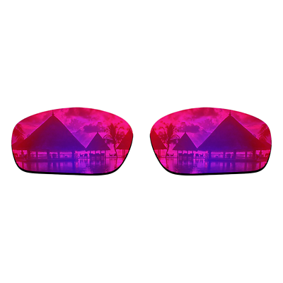 #ad Polarized Purple Red Mirrored Replacement Lenses for Oakley Jawbone Sunglasses