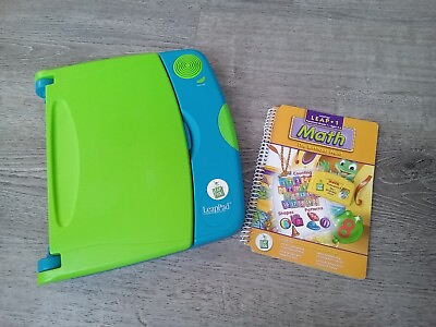#ad LeapFrog LeapPad Interactive Learning System Green Blue With 1 Book Works Great