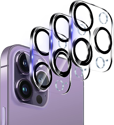 #ad 3x Protector De Lente Camara Para iPhone 14 Pro Max Vidrio Templado Protectora