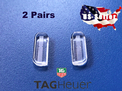 #ad 2 Pairs High Quality Silicone Replacement Nosepads For Tag Heuer Glasses Plug in