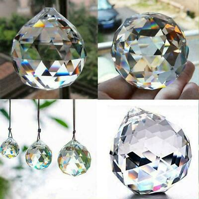 #ad 3pc 20mm Clear Feng Shui Hanging Crystal Ball Lamp Sphere Sun Rainbow New Catch
