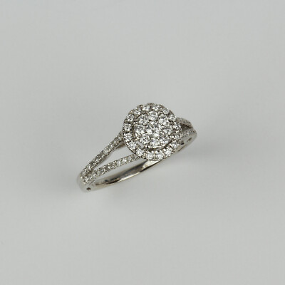 #ad Disney Enchanted Princess 14k White Gold Diamond Ring Size 6.75