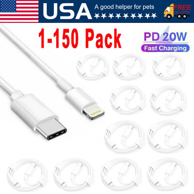 #ad Fast Charger USB C Charging Cable For iPhone 14 13 12 11 Pro Max XR 8 iPad Lot