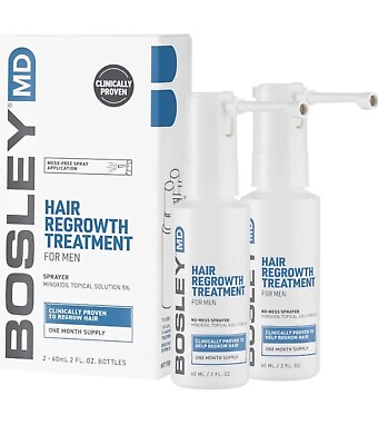 #ad Bosley MD Men Hair Regrowth Treatment Extra Strength 2 PC 60 ml Exp 04 24