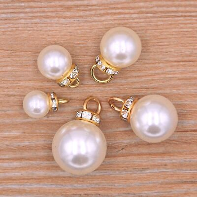 #ad Imitation Pearls Loose Spacer Beads Zinc Alloy Jewelry Findings Earrings Makings