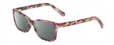 #ad Prive Revaux Julie Cateye Polarized BIFOCAL Sunglasses in Blush Pink Purple 50mm