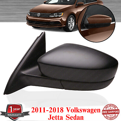 #ad Manual Mirror Textured Black Driver Side For 2011 2018 Volkswagen Jetta