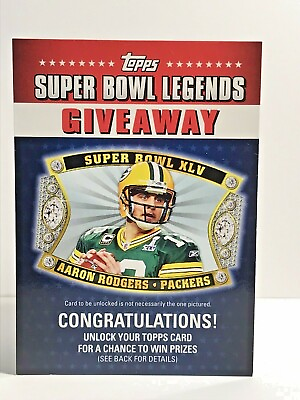 #ad 2011 Topps Super Bowl Legends Giveaway Lot 3 : A. RODGERS P. MANNING J. RICE $4.25