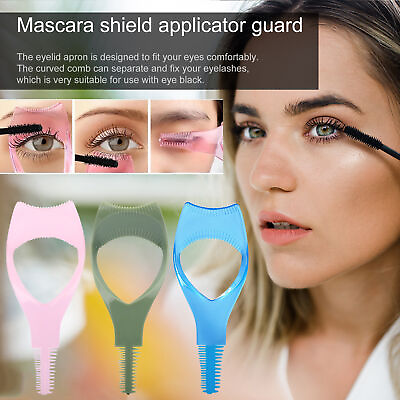 #ad 3pcs 3 in 1 Mascara Applicator with Eyelash Curler Shield amp; Guard Makeup Tool US $6.70