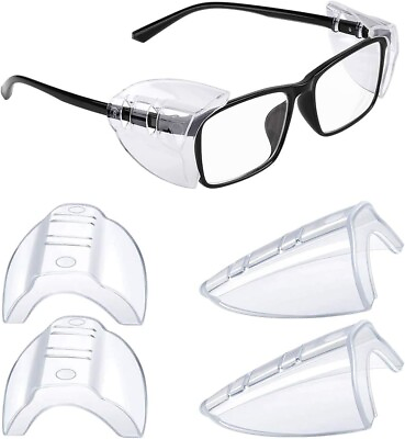 #ad 2 Pairs Side Shields for Prescription Glasses Safety Glasses Side Shields for E