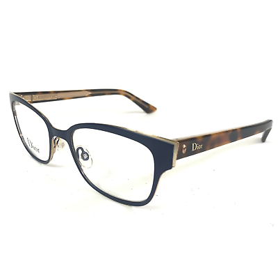 #ad Christian Dior Eyeglasses Frames Montaigne n12 MXQ Blue Tortoise Gold 50 18 145
